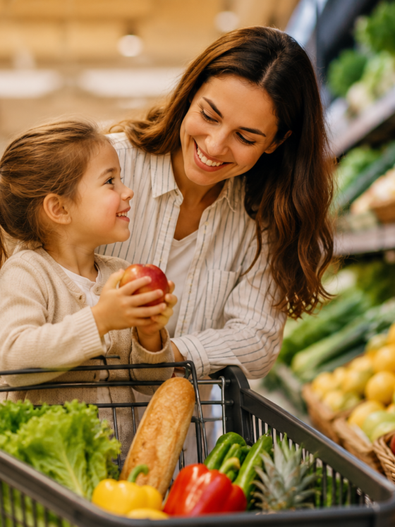 ¿Cómo ir al supermercado con tus hijos y que realmente te ayuden? (en vez de correr por los pasillos)