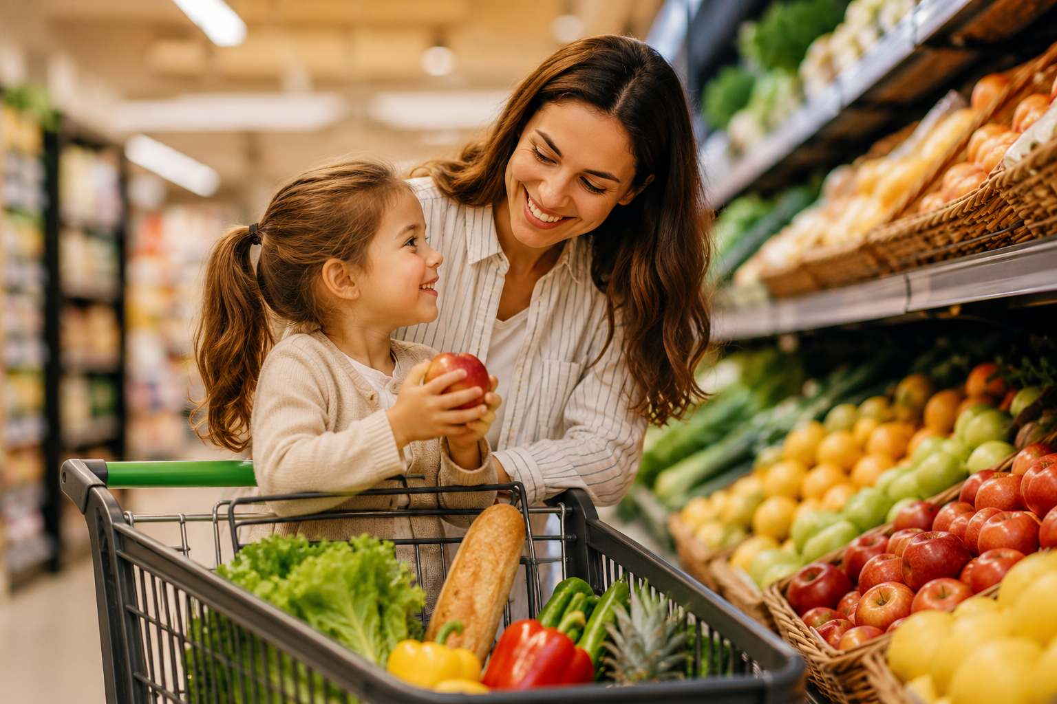 ¿Cómo ir al supermercado con tus hijos y que realmente te ayuden? (en vez de correr por los pasillos)